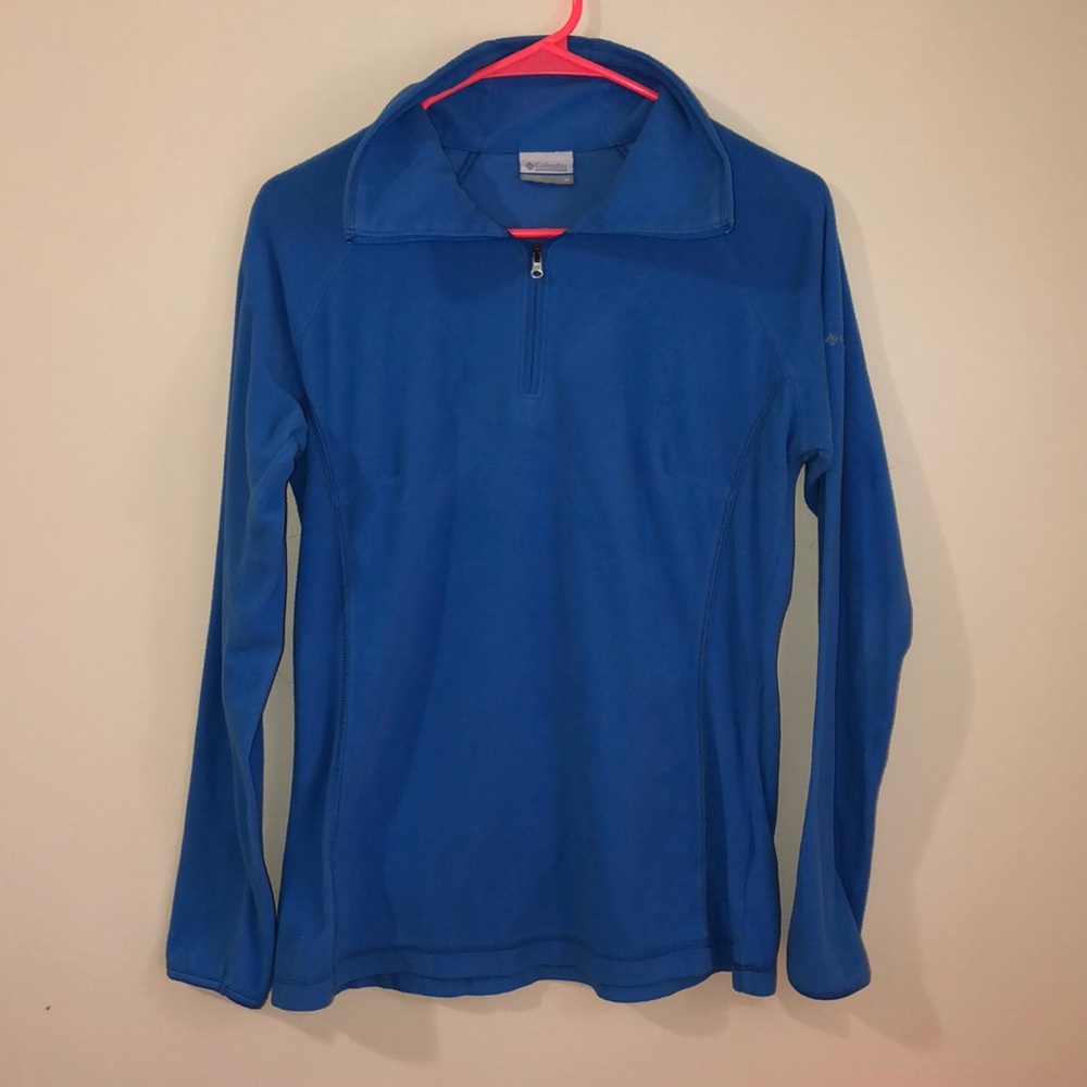 Blue Columbia quarter zip sweater